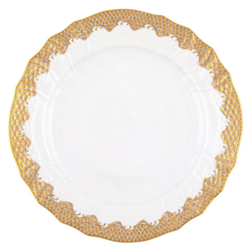 Fish Scale Gold Service Plate