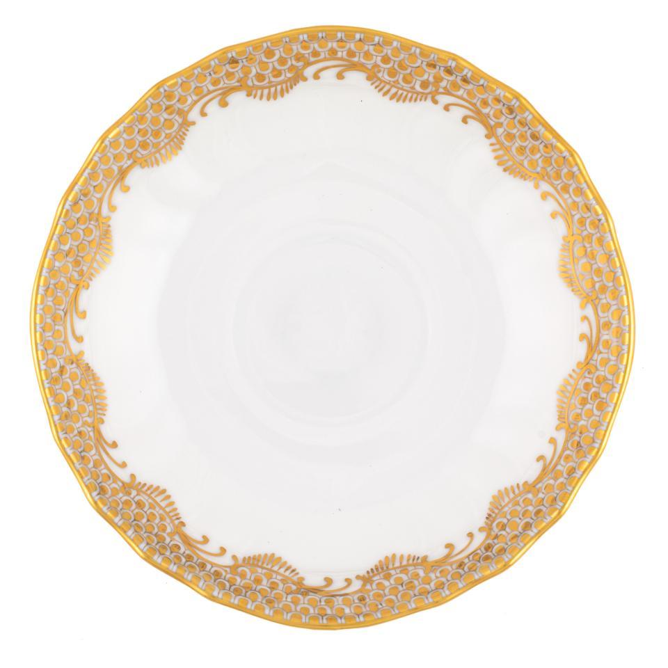 Fish Scale Gold Canton Saucer