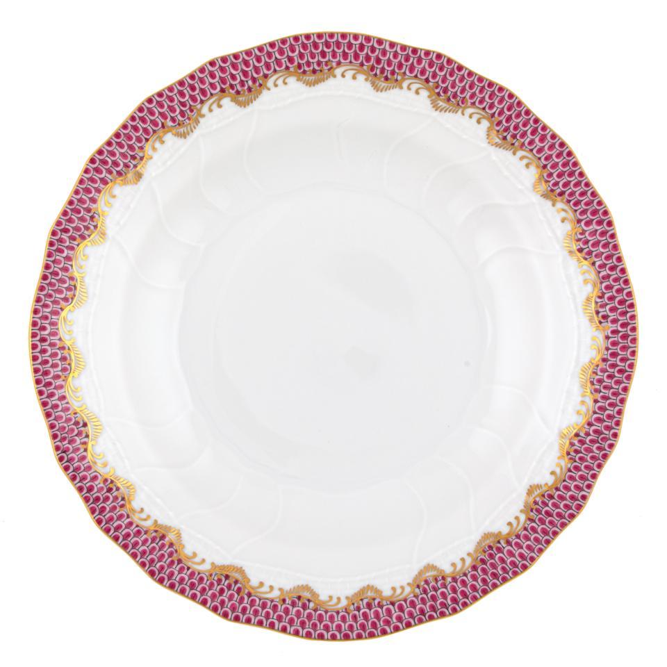 Fish Scale Pink Dessert Plate