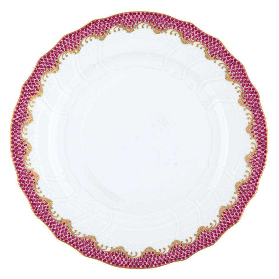 Fish Scale Pink Dinner Plate