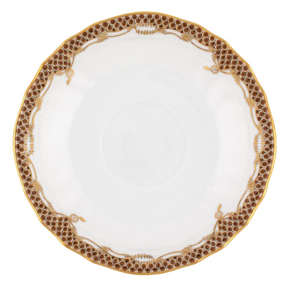 Fish Scale Brown Canton Saucer