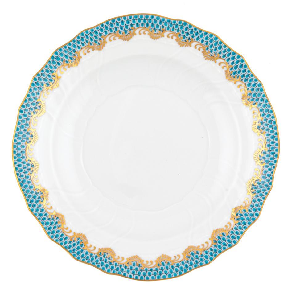Fish Scale Turquoise Salad Plate