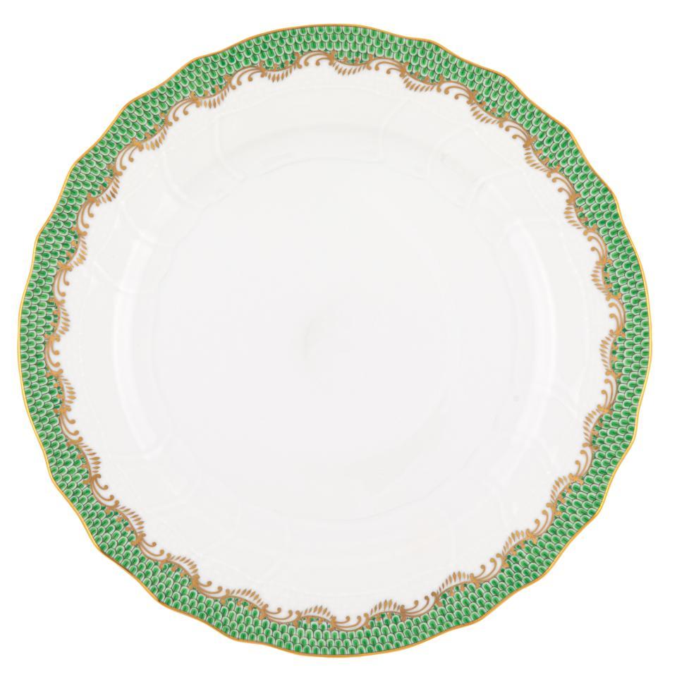 Fish Scale Jade Dinner Plate