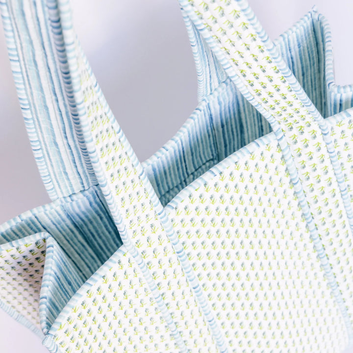 Small Abide Floral Tote Bag