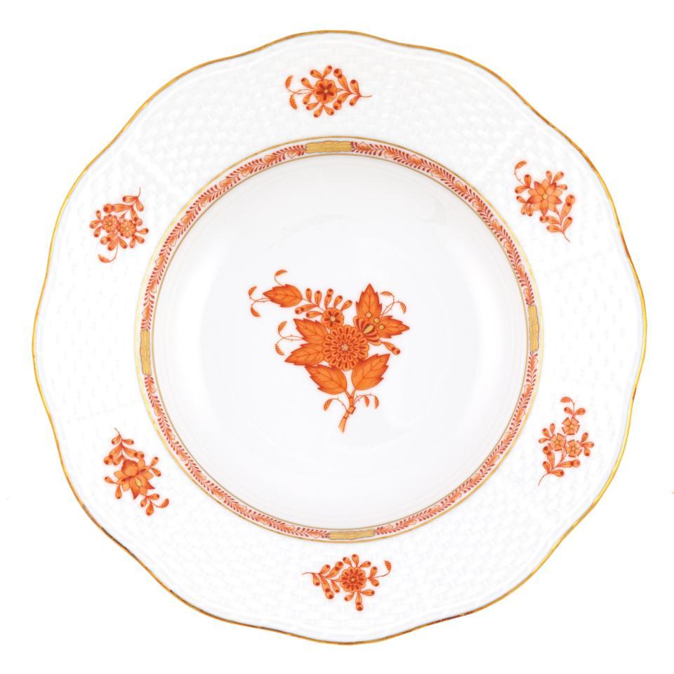 Chinese Bouquet Rust Rim Soup Plate
