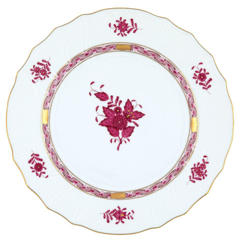 Chinese Bouquet Raspberry Dinner Plate