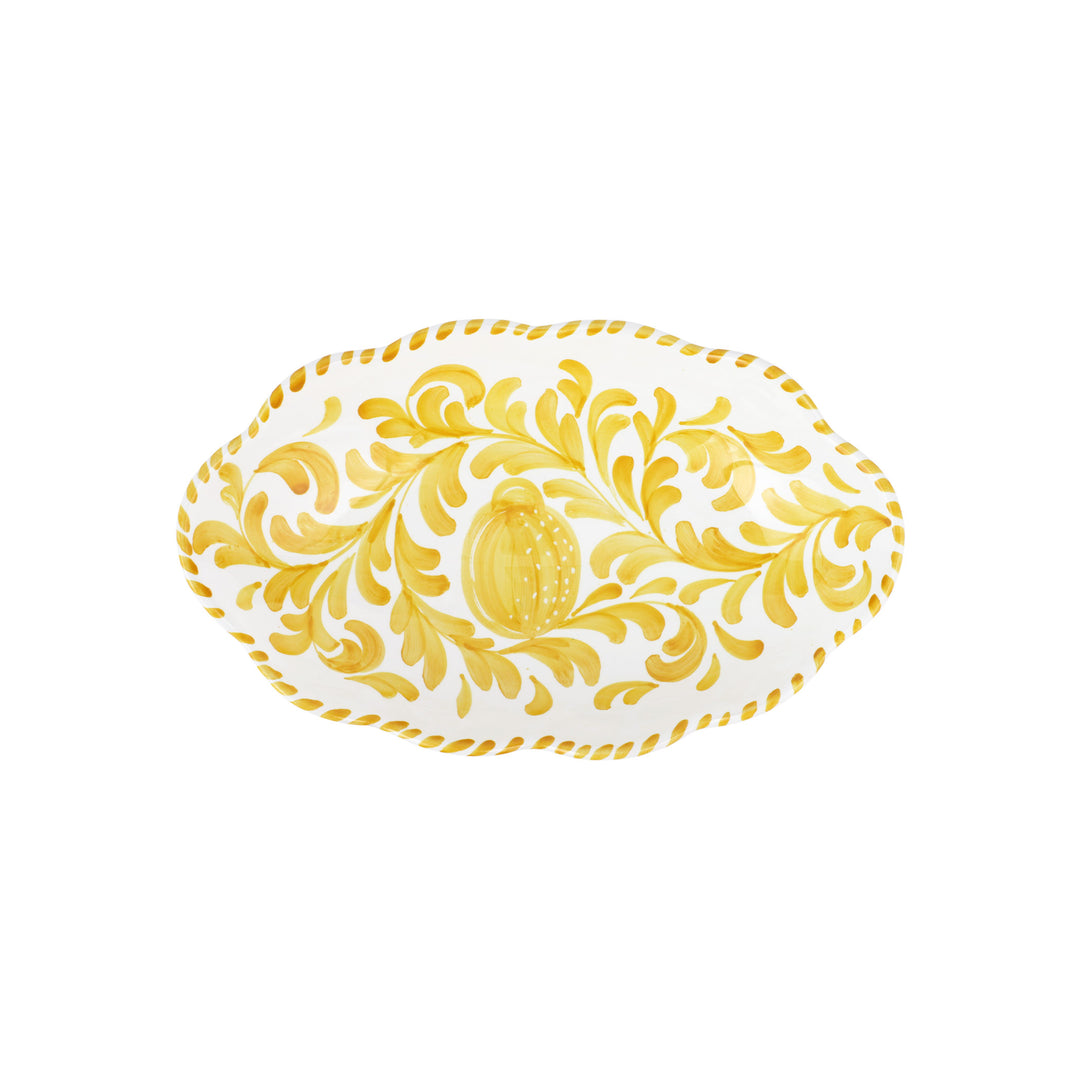 Arezzo Yellow Oval Bowl