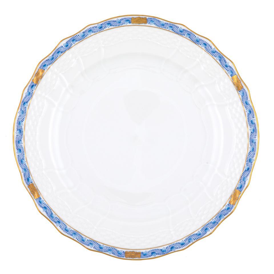 Chinese Bouquet Garland Blue Service Plate