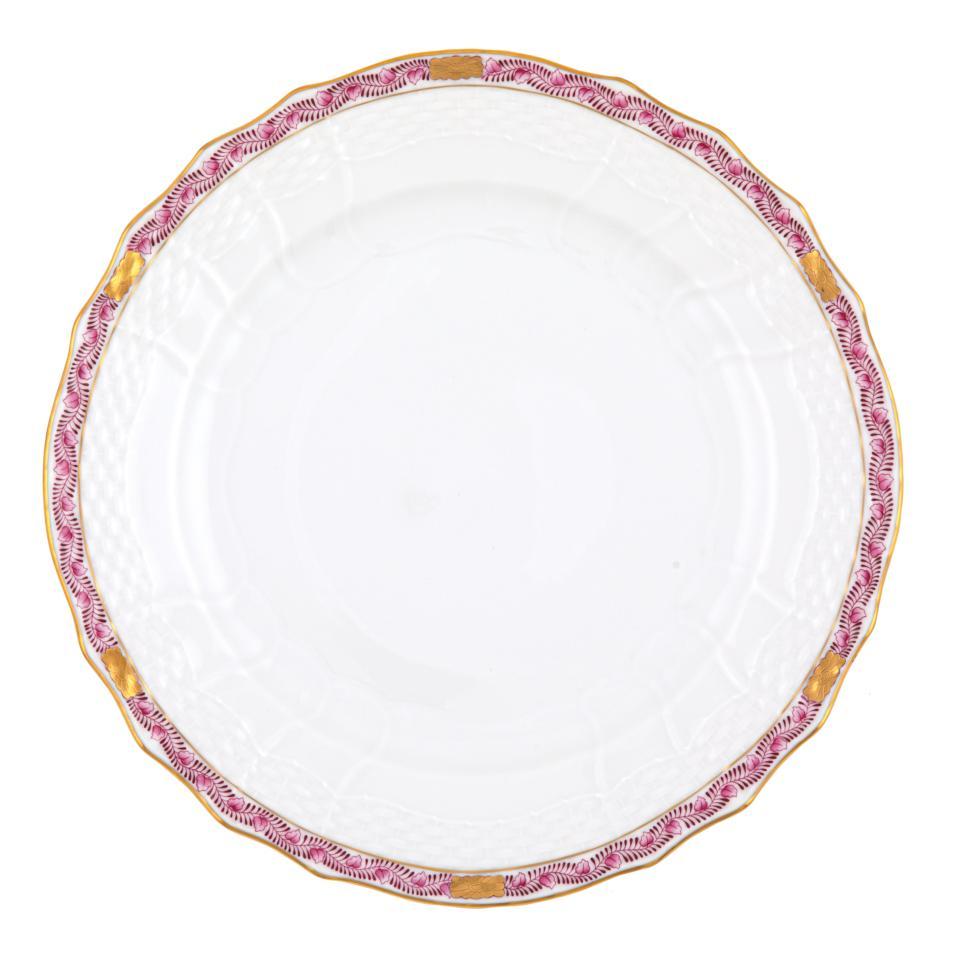 Chinese Bouquet Garland Raspberry Service Plate
