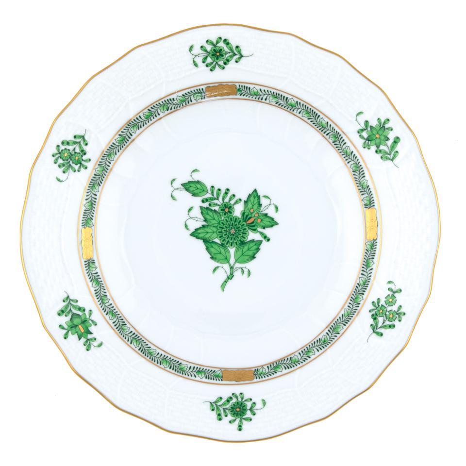 Chinese Bouquet Green Dessert Plate