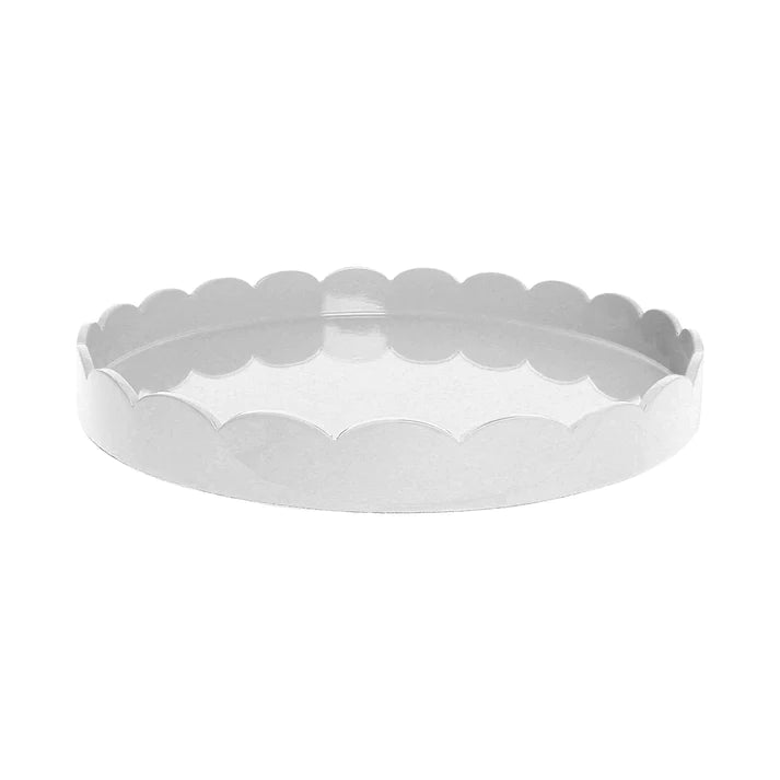 Round Medium Lacquered Scallop Tray (16x16)