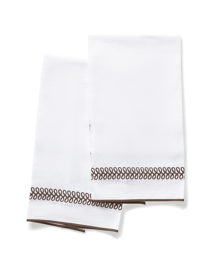 Astor Braid Guest Towels - set of 2