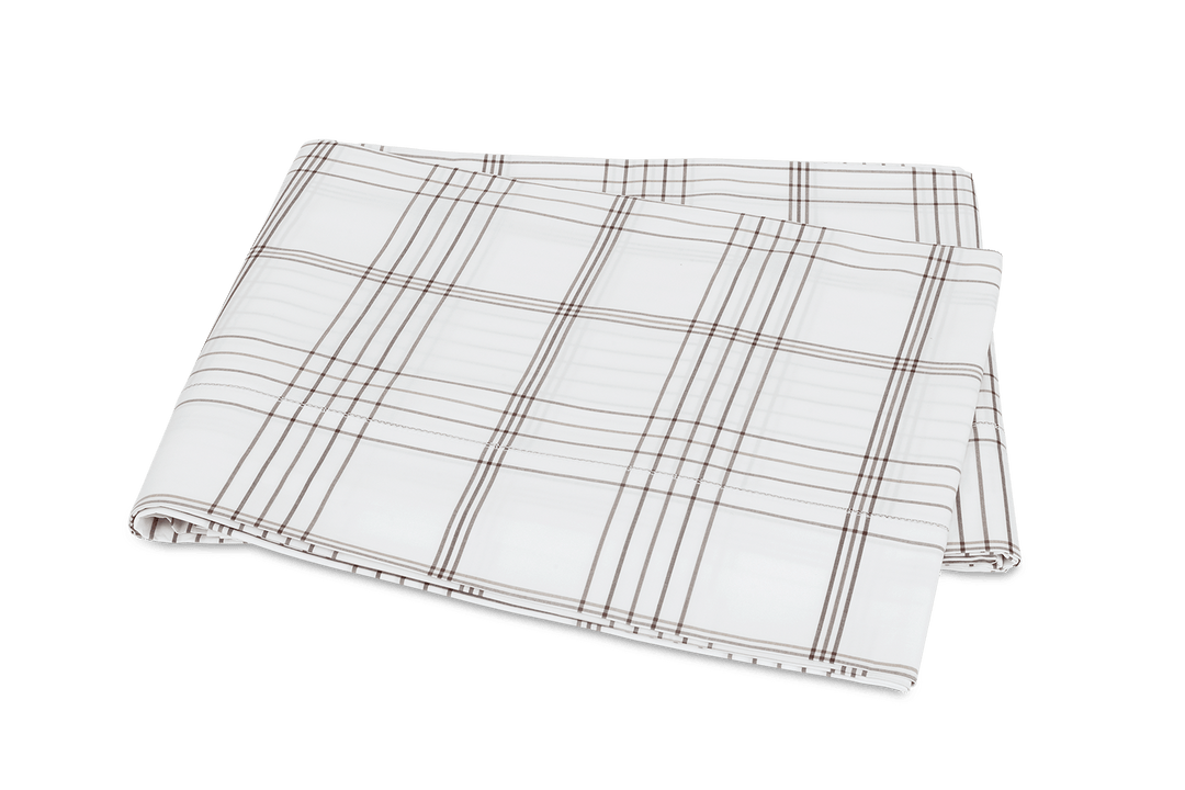 August Plaid Flat Sheet by Matouk