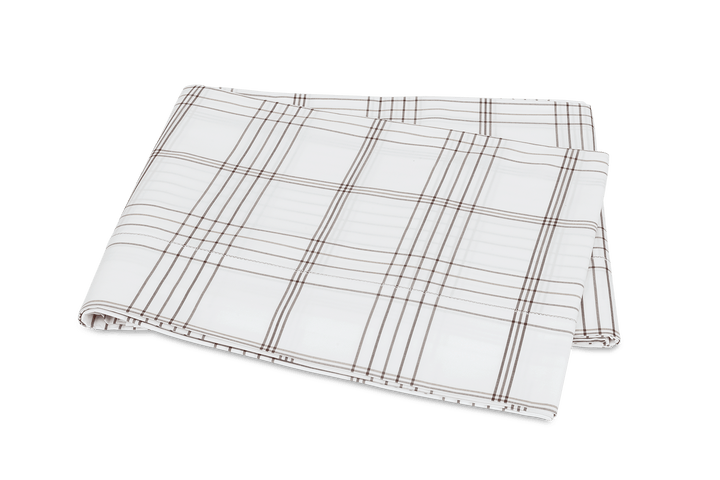 August Plaid Flat Sheet by Matouk