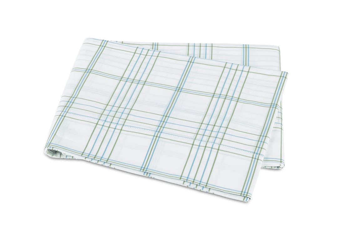 August Plaid Flat Sheet by Matouk