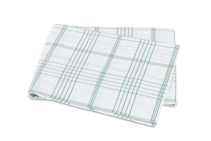 August Plaid Flat Sheet by Matouk