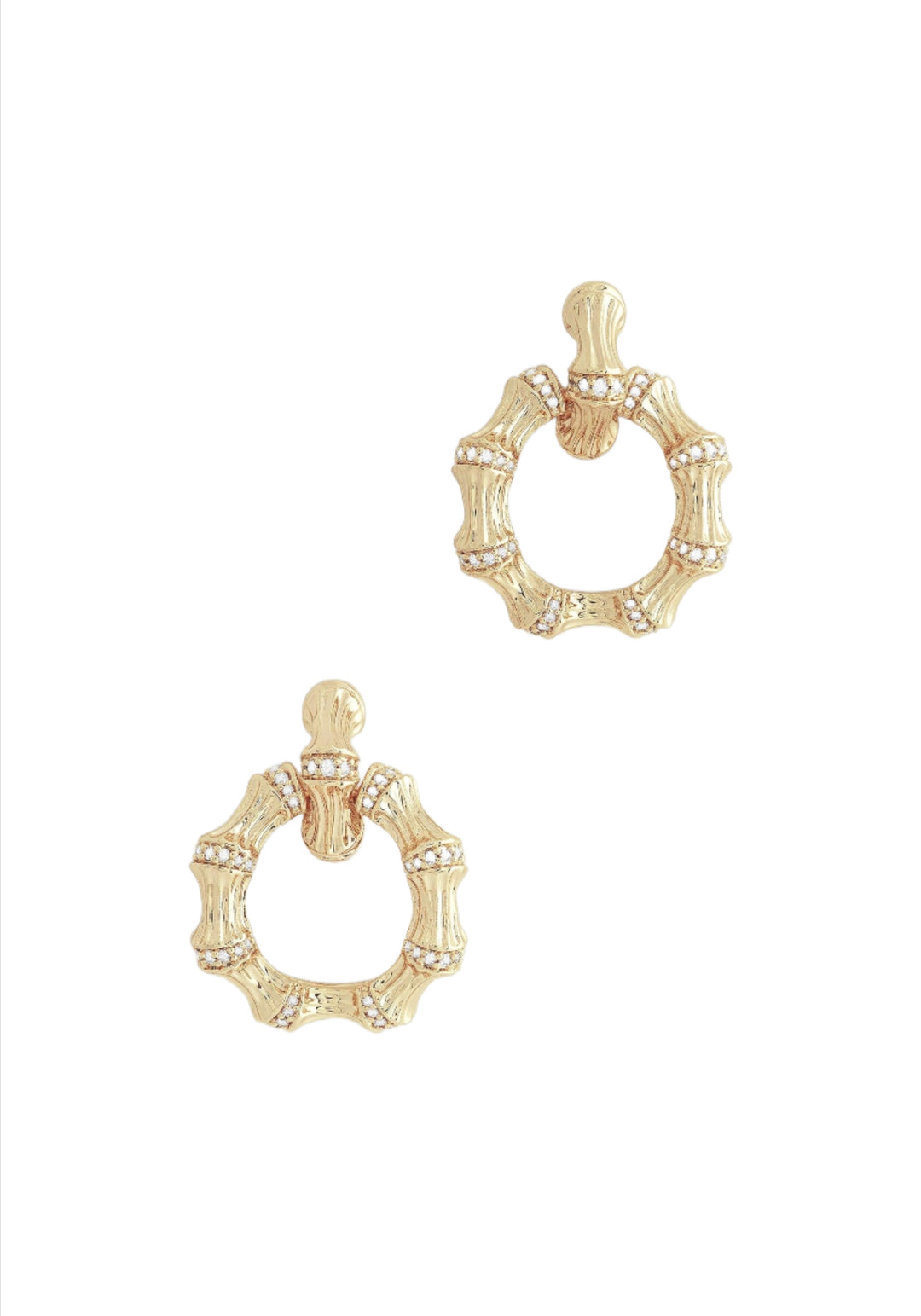 Bamboo Double Hoop Earrings