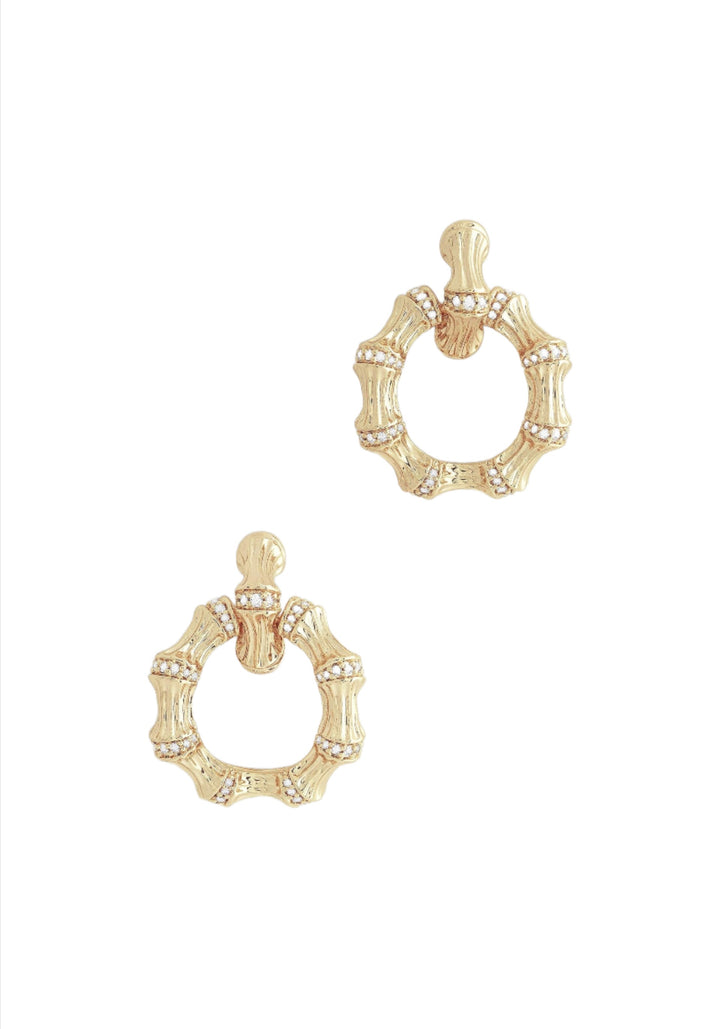 Bamboo Double Hoop Earrings
