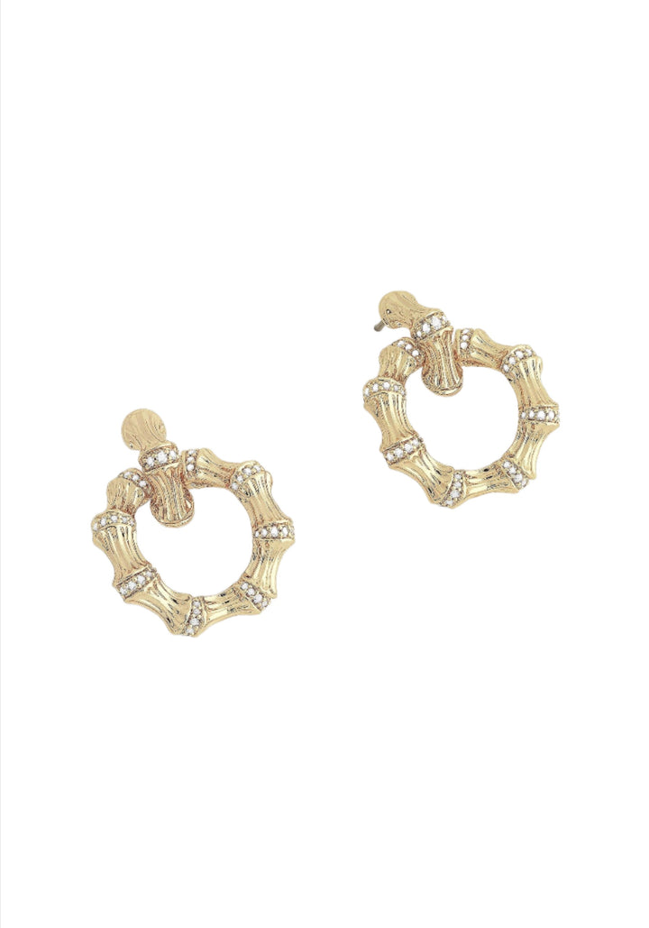 Bamboo Double Hoop Earrings