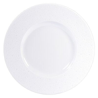 Ecume White Large Service Plate-12.4In