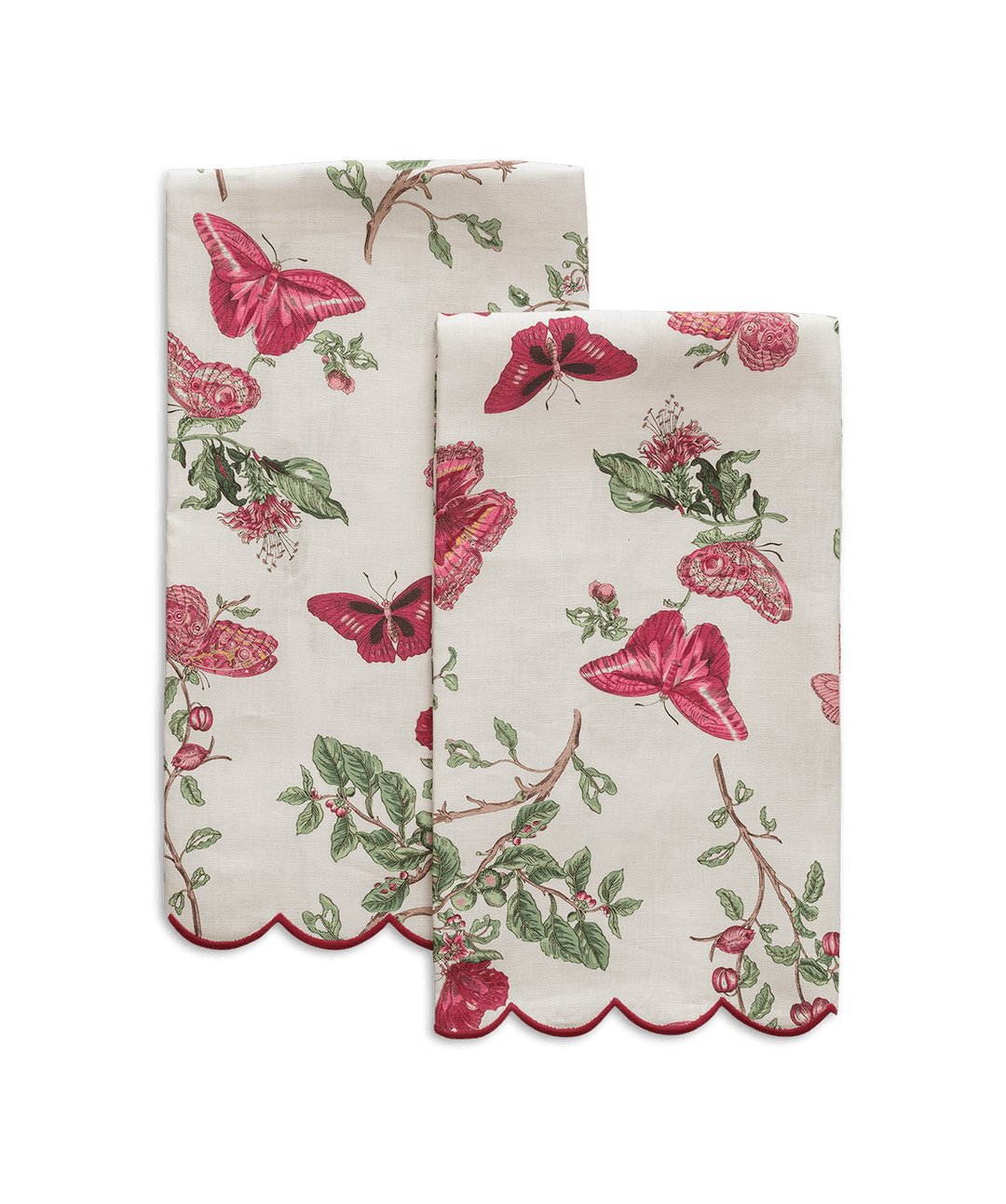 Baudin Butterfly Linen Guest Towel (Set of 2) by Matouk