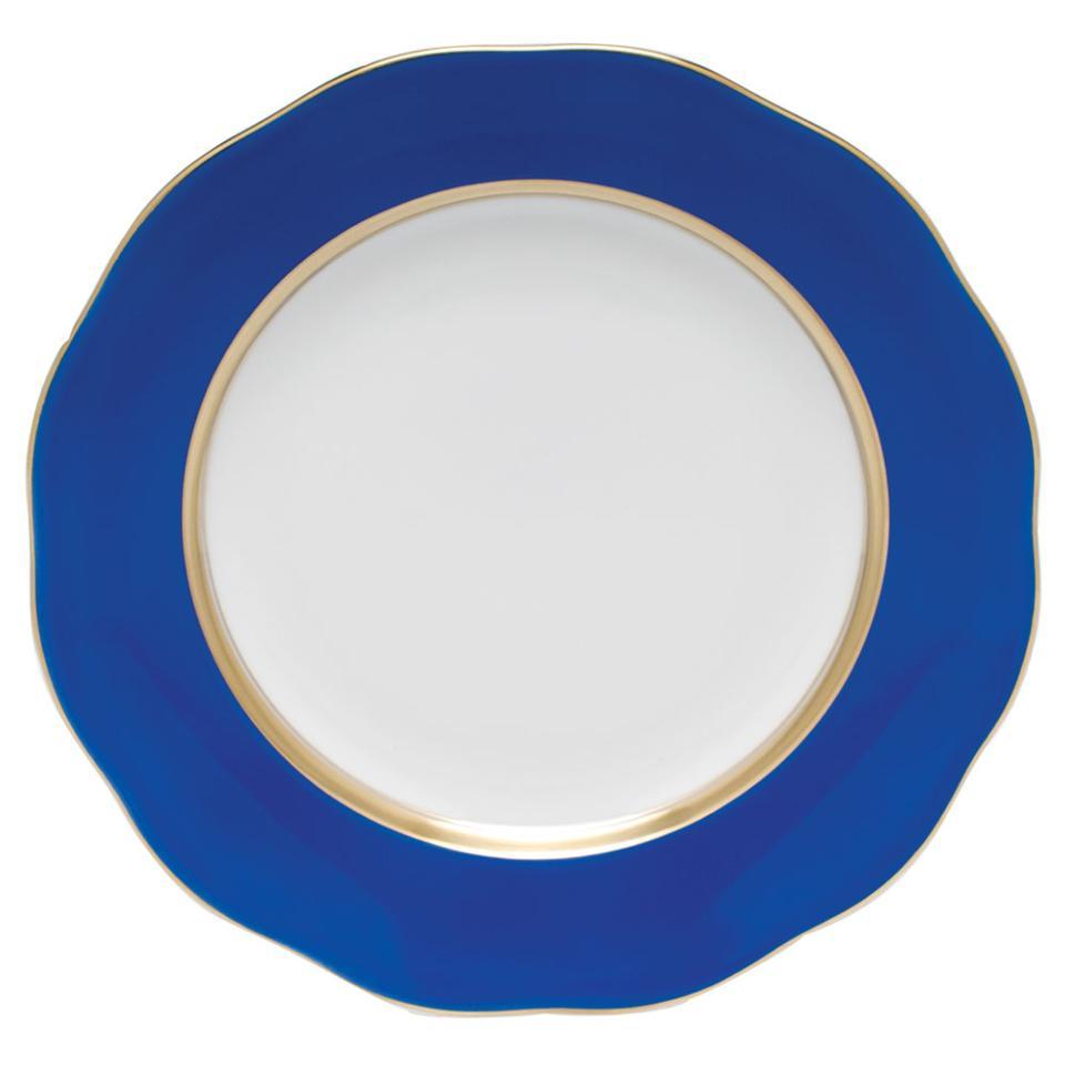 Silk Ribbon Cobalt Blue Dessert Plate