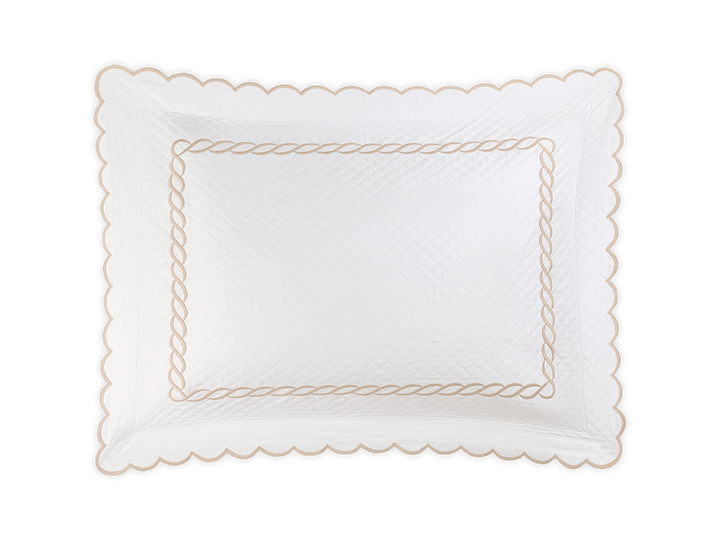 Classic Chain Scallop Matelassé Sham by Matouk