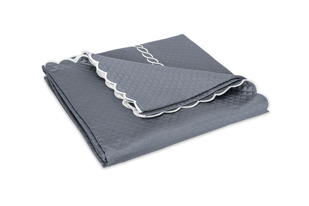 Classic Chain Scallop Matelassé Coverlet by Matouk