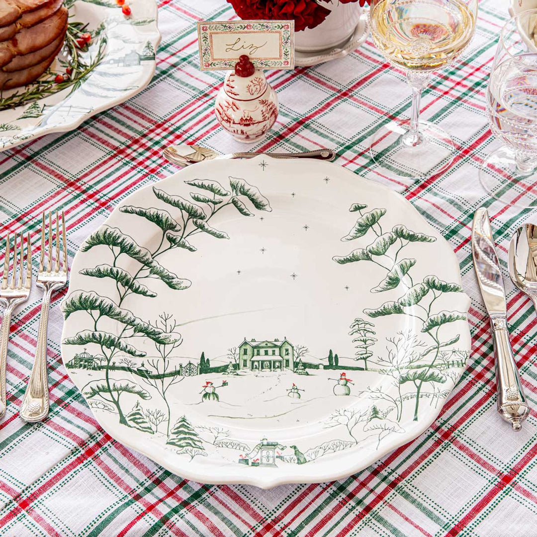 Country Estate Winter Frolic Charger/Platter - Evergreen