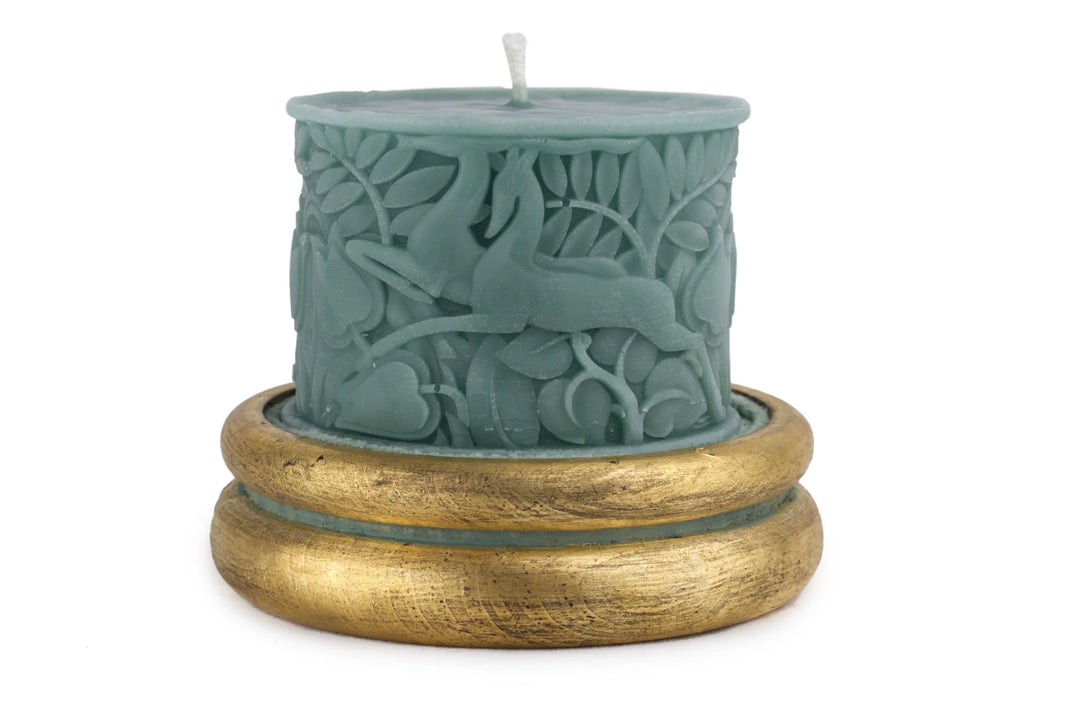 Gazelle Candle with Gilded Base