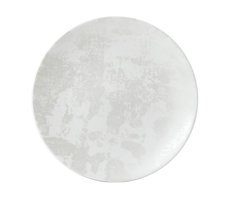 Crushed Velvet-Pearl No Gold Dinner Plate