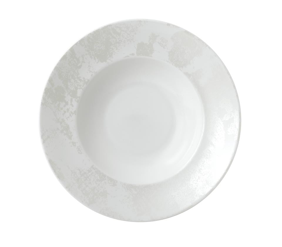 Crushed Velvet-Pearl No Gold Rimmed Bowl 10.7"