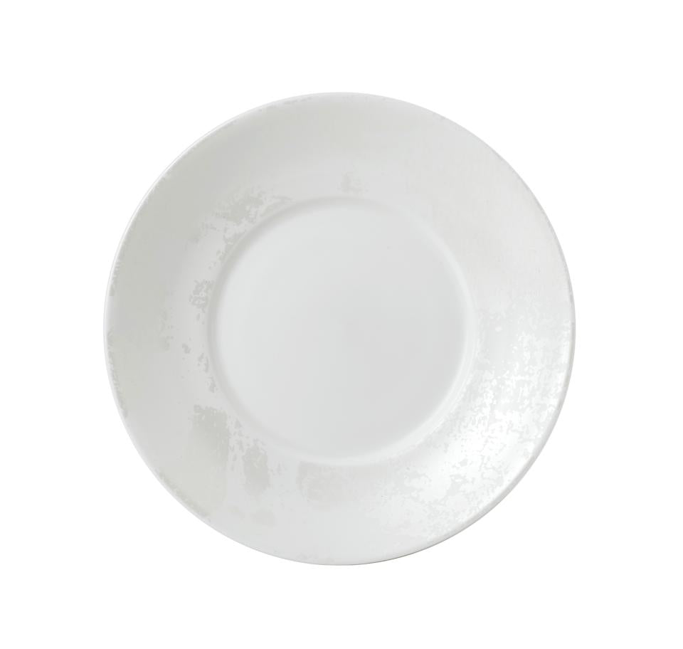 Crushed Velvet-Pearl No Gold Tea Saucer
