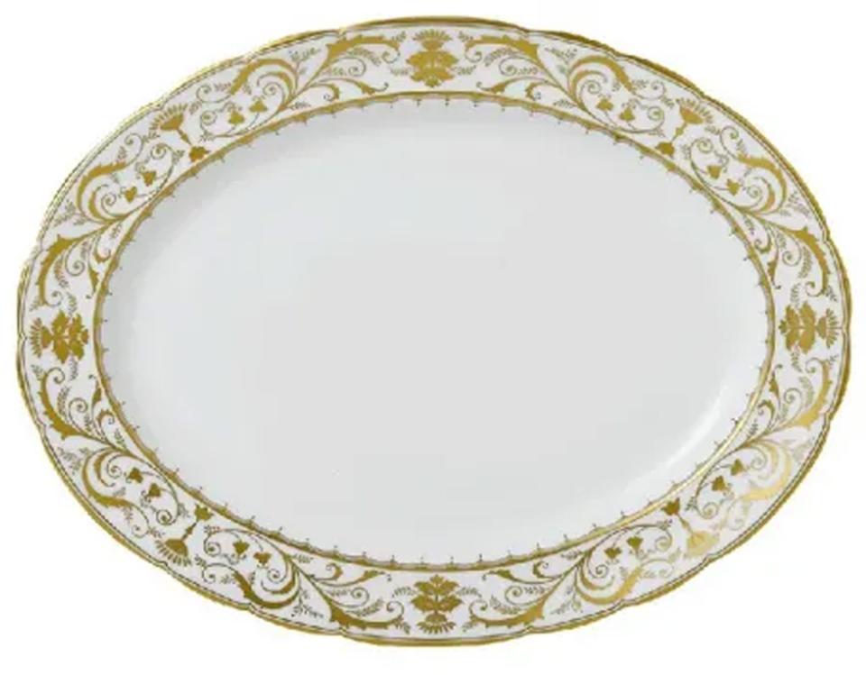 Darley Abbey White Large Oval Dish 15"