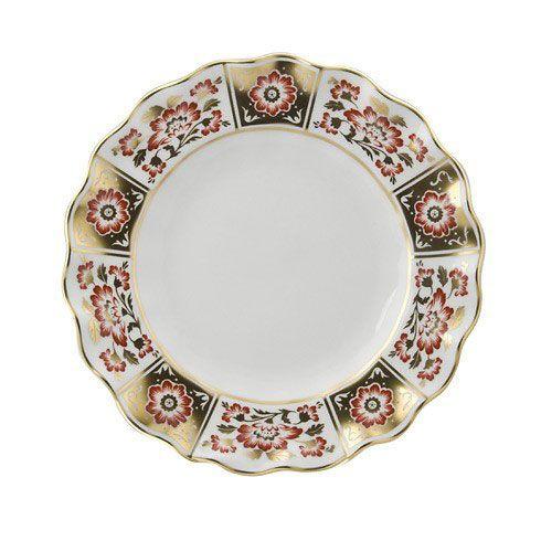 Derby Panel - Red Fluted Dessert Plate