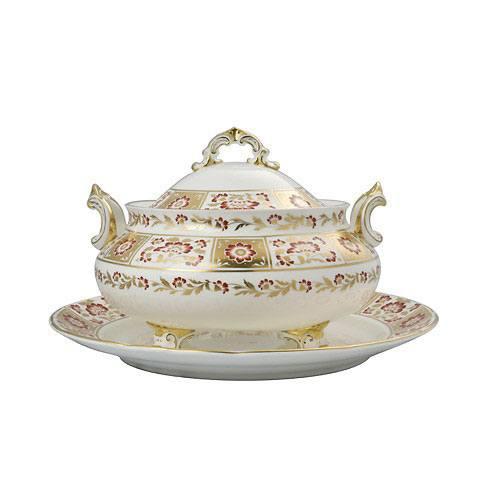 Derby Panel - Red Soup Tureen Stand