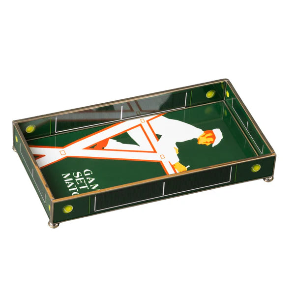Game Set Match Glass Tray