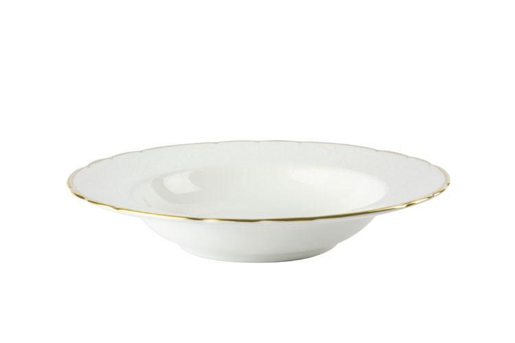 Darley Abbey Pure - Gold Rim Soup Plate