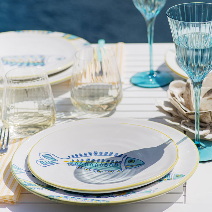 Elba's Fish Lined Fin Salad Plate