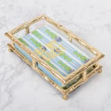 Gold Bamboo Guest Towel Tray