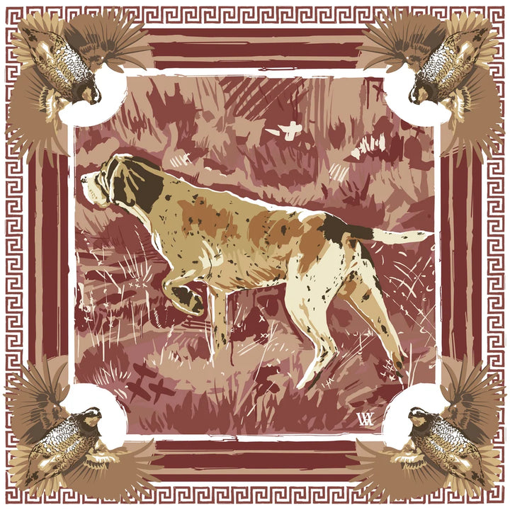 25x25" Pointing Strong Double-Sided Silk Scarf