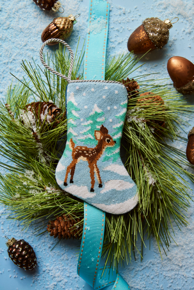 Festive Fawn Bauble Stockings