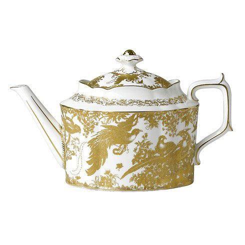 Aves - Gold Large Tea Pot