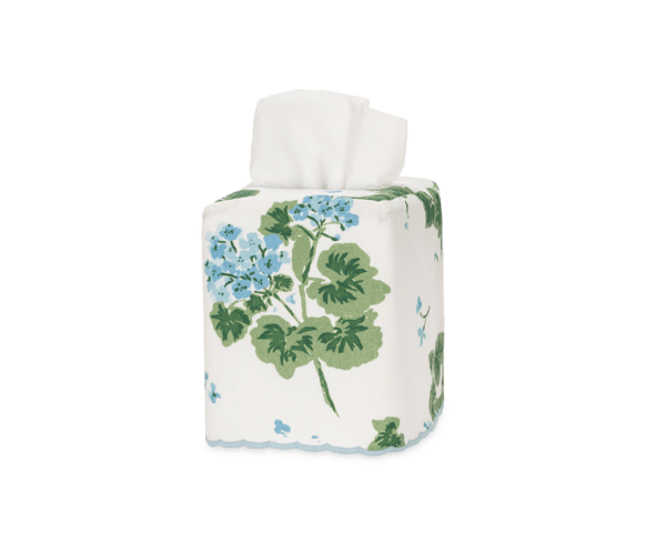 Geranium Linen Tissue Box Cover by Matouk