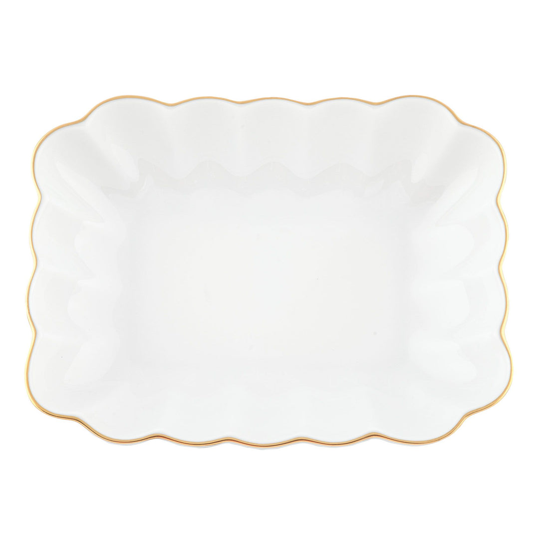 Golden Edge Oblong Dish
