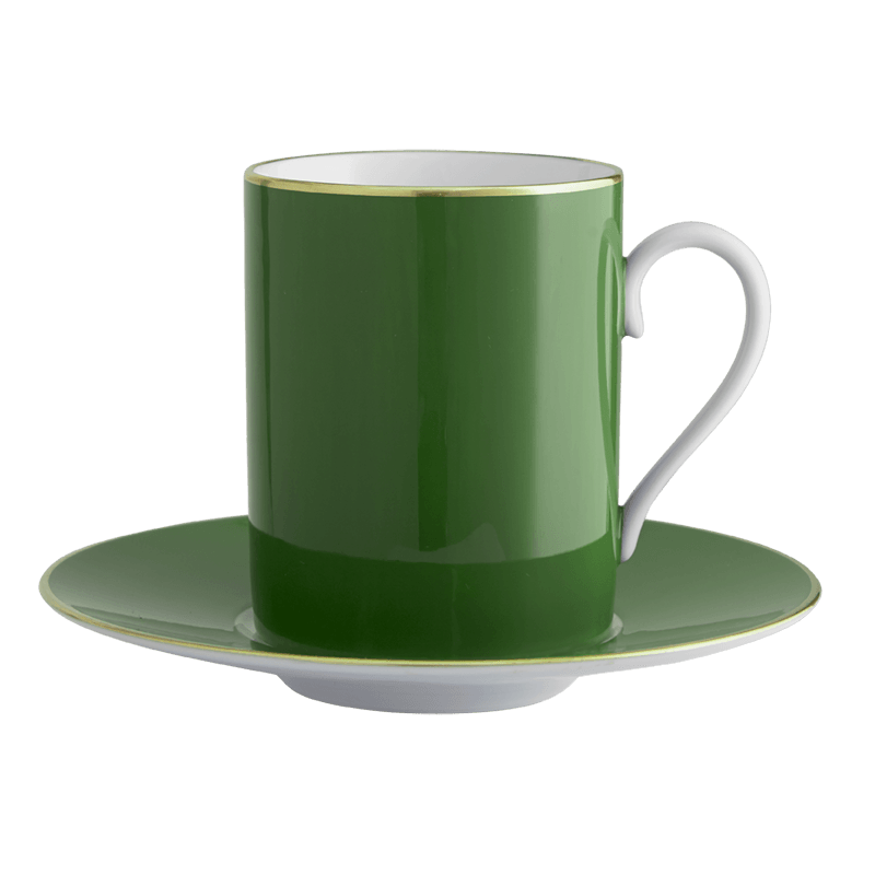 Lexington - English Green (Vert Anglais) Tall Cup & Saucer