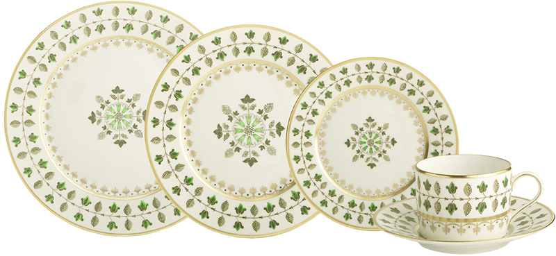 Matignon - Green Five Piece Place Setting