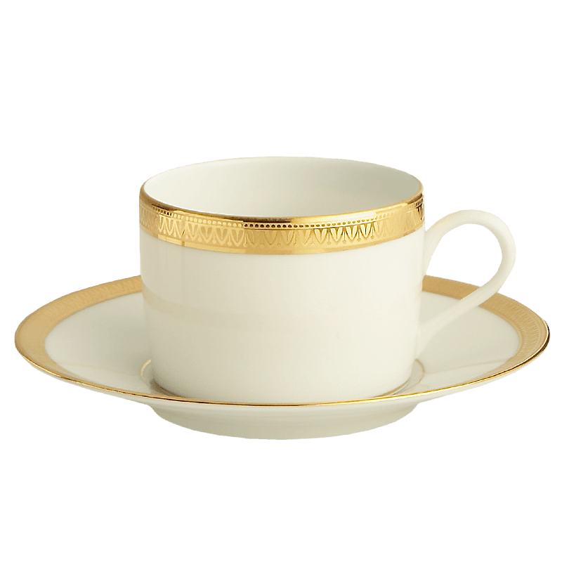 Malmaison - Gold With Filet Tea Cup & Saucer