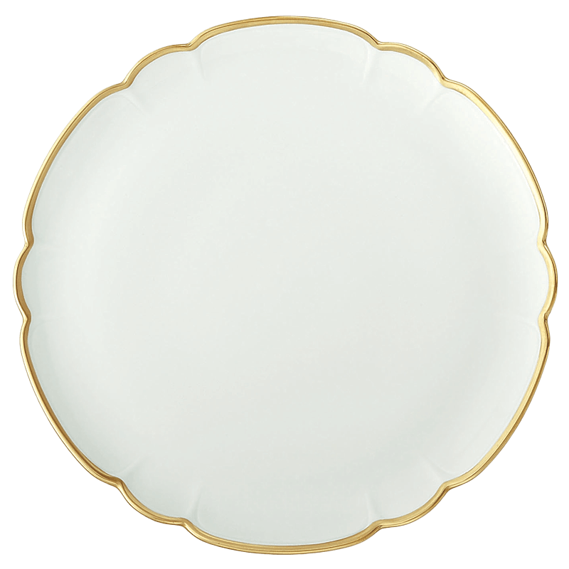 Colette - Gold Round Flat Cake Plate