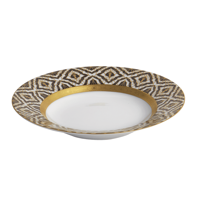 Farahnaz - Black French Rim Soup Plate